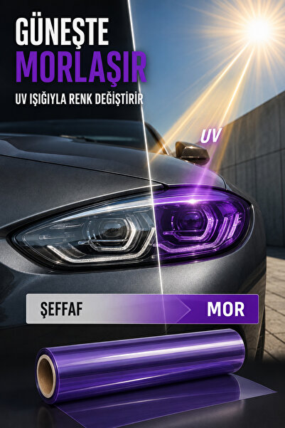 MeyZone Photochromic Darkening Purple Far Stop Film Headlight Foil Headlight ...