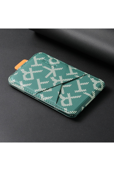 Choice1 Green Leather Wallet For Magsafe Magnetic Cellphone Card Holder For I...