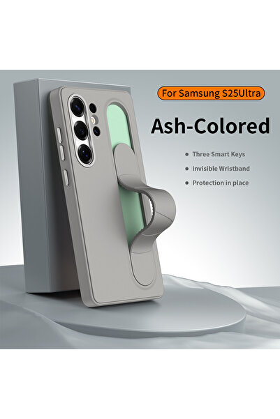 Choice25 Galaxy S26 Ultra Titanium Gray Silicone Elastic Standing Wristband P...