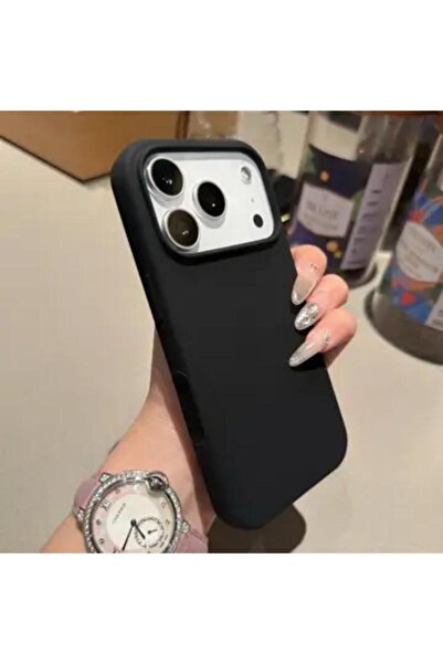 Choice50 iPhone17 Pro Max black Premium Magnetic Shockproof Orange Silicone C...