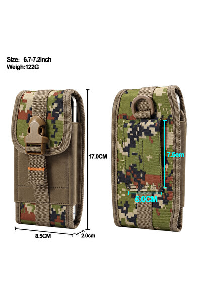 Choice1 Green 6.7-7.2 Inch Tactical Army Belt Clip Phone Case Holder For iPho...