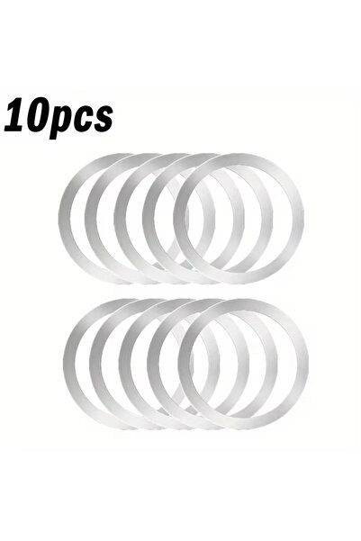 Choice4 Silver-A 10Pcs Stainless Steel Universal Magnetic Metal Plate Ring Fo...