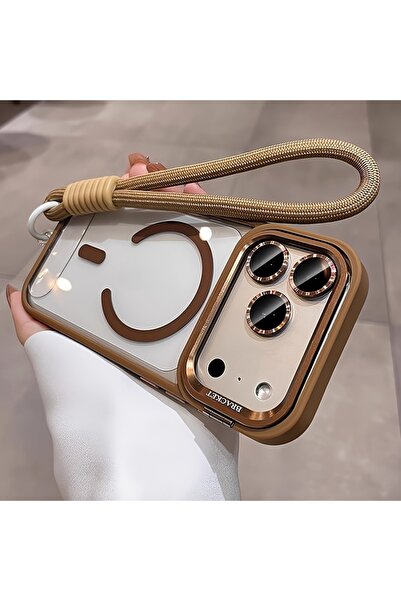 Choice42 iPhone17 Pro Max Brown Camera Bracket Acrylic Magnetic Phone Case fo...