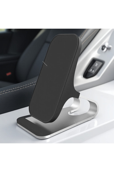 Choice SILVER Wireless Charger Mount 10W 7.5W 5W Qi Fast Charging Pad 2 Coils...