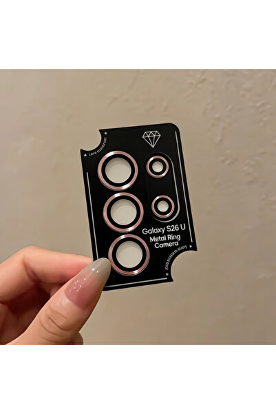 Choice27 For S26ultra Pink Camera Metal Lens Ring Glass Case For S26 Ultra S2...