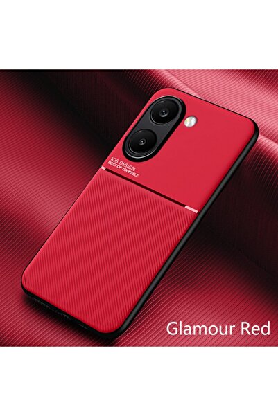 Choice11 Poco X8 Pro Max Red Business Leather Texture Magnetic Case For Poco ...