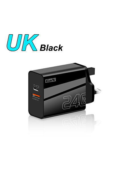 Choice4 UK Charger black 240W GaN Charger USB C PD 3.1 QC 3.0 Fast Charger Du...