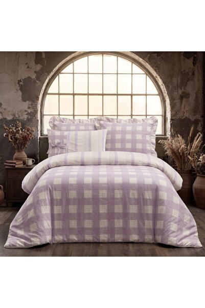 Alhabib bedding Summer Single Bedspread and Purple Checkered Sheet Set Suitab...