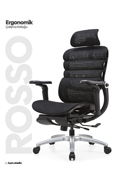 KARR OFFICE Rosso Ergonomik Çalışma Koltuğu - Siyah