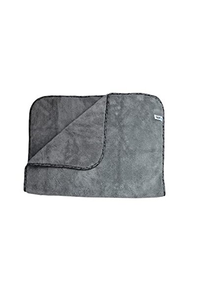 Büyük Boy 60x90 cm Mikrofiber Peluş Oto Temizlik Bezi - Gri