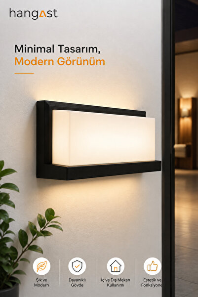 HANGAST Modern Wall Sconce Black Framed Decorative Wall Lighting Lamp
