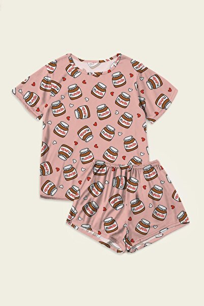 kuzey homewear Angelina Nutella 2 Pack Ultrasoft Shorts Set