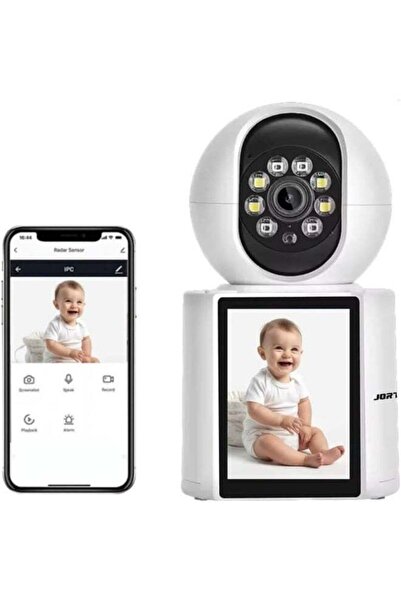 Jortan 5MP Smart Video Call Camera with 2.8-Inch LCD Display, Wi-Fi Indoor Se...