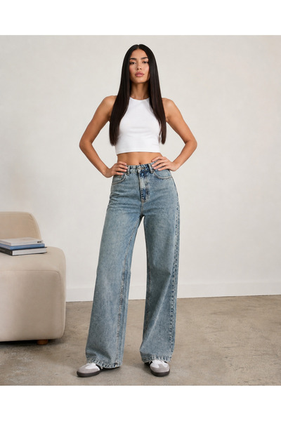 bluemarlin Green Tinted High Waist Straight Denim/Jegging Pants