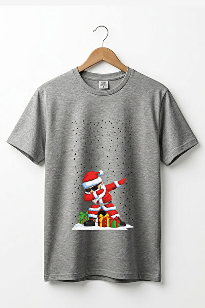 The Baski New Year's Santa Claus Cool Design Printed 100% Cotton Crew Neck Pr...