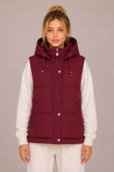 ASYAKİDS CLUB Girl's Removable Hooded Seasonal Snap-On Inflatable Vest