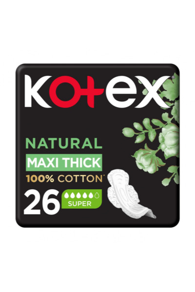 Kotex Maxi Cotton Super Sanitary Pads 26 Pads