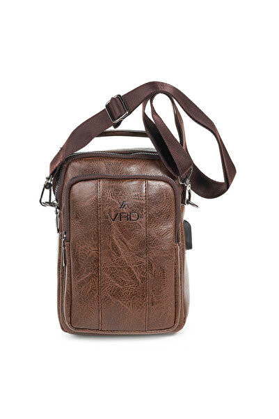 VERDE Τσάντα Ώμου Ανδρική 13-0097-BROWN