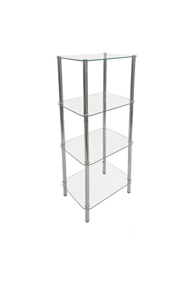 Generic Brand طاولة زجاج شفاف - 4 دور