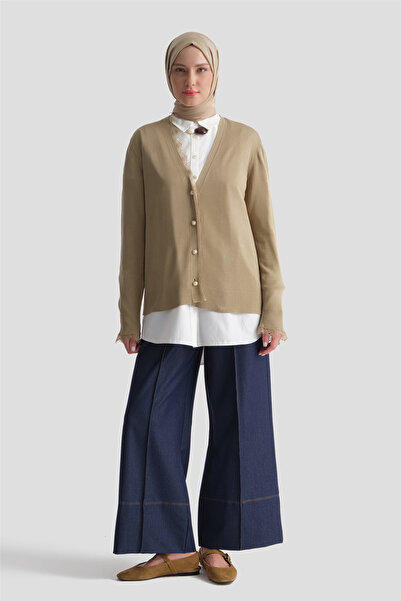 Armine Lace Knitwear Cardigan Camel