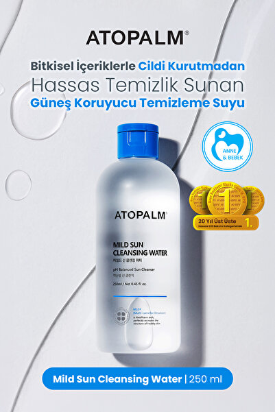 Atopalm Bitkisel, Hassas Temizlik Sunan Güneş Koruyucu Temizleme Suyu Mild Su...