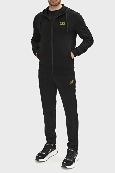 EA7 Logolu Regular Fit Fermuarlı Kapüşonlu Erkek Eşofman Takımı EŞOFMAN TAKIM...
