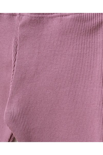 Magu Kız Çocuk Kalp Detaylı Pembe Sweatshirt ve İspanyol Paça Tayt Takımı