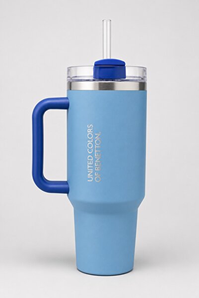 United Colors of Benetton Steel Thermos with Straw 900 ml