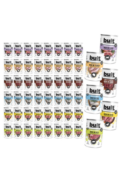 Bult Hrană umedă completă pentru câini, arome asortate, cutie 48x400g