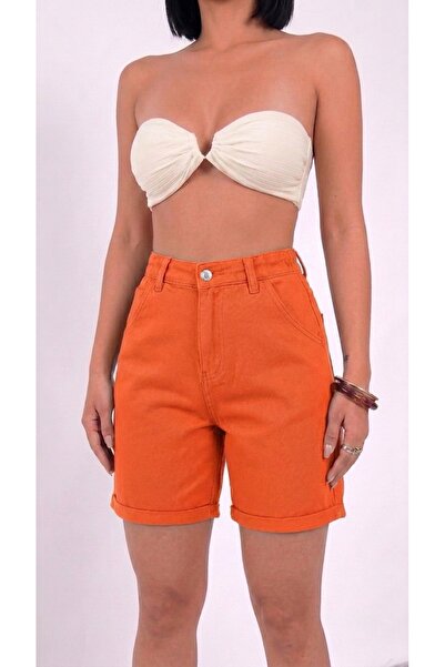 REDZARRAM Denim Shorts Mid Length 100% Cotton