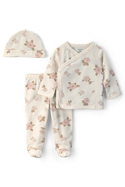 Carter's Baby Girl Set of 3 Premature-9 Months Ecru