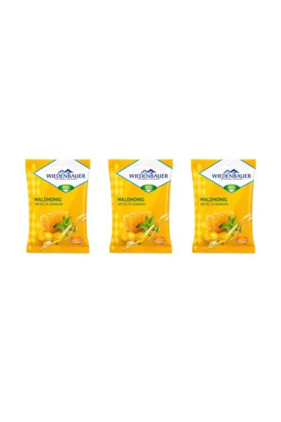 Wiedenbauer Pachet 3 x Bomboane bio umplute cu miere de pădure, 75g