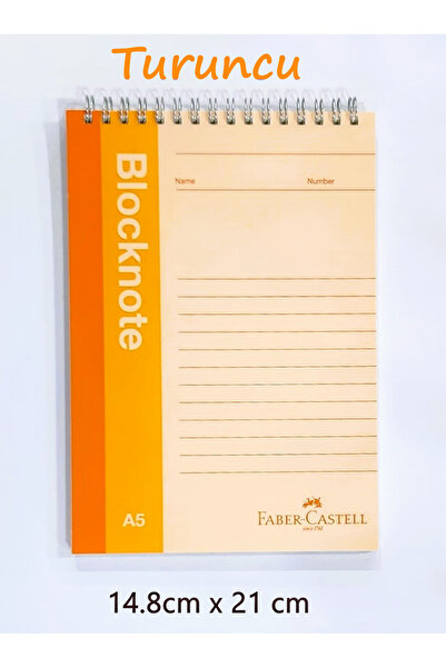 Faber Castell A5 Size Blocknote Lined Notebook Vibrant Colors 80 Pages.