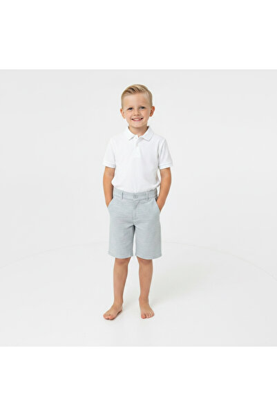Aslı Türkoğlu Boy's Light Gray Linen Shorts