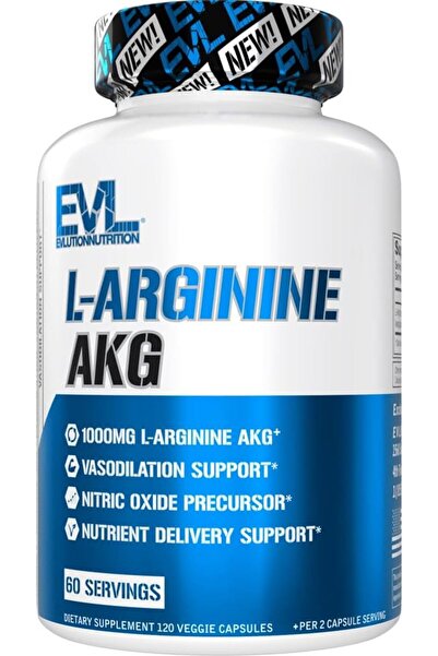 evlution nutrition Evlution L-Arginine AKG Nitric Oxide 1000mg 120 Veggie Caps