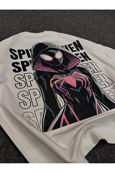 Minga London White Spider Gwen Printed Oversize T-Shirt
