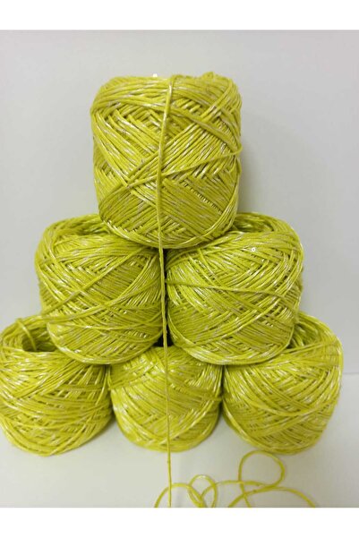 İPEK YÜN İPLİK DÜNYASI Bamboo Cotton Knitting Yarn (Bright Pistachio Green, F...