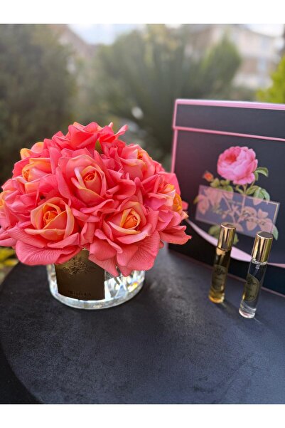 HİD DESIGN ATELIER 15'li Kristal Vazo Yavruağzı Gold Etiketli Gerçekçi doku I...