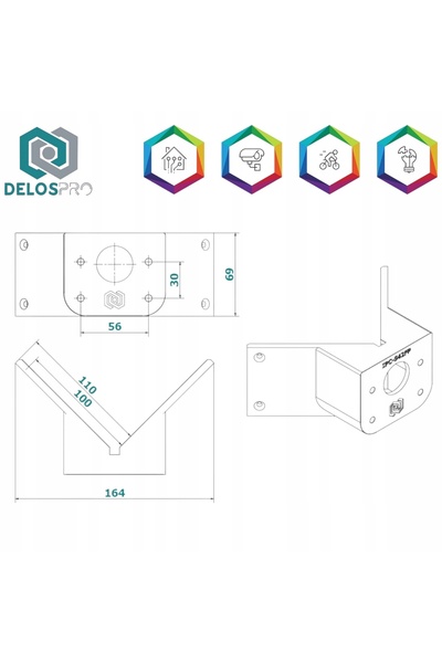 NO BRAND DELOSPRO SUPORT DE COLȚ PENTRU CAMERA IMOU CRUISER IPC-S42FP XL