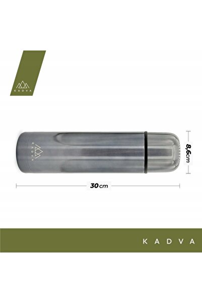 NO BRAND KADVA Vulcan 1000ml Termos turistic din oțel, structură solidă, pent...
