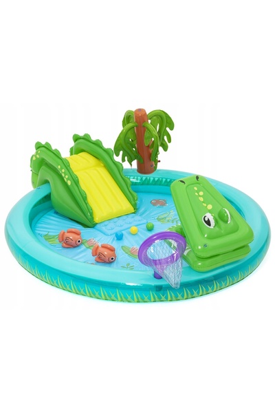 BESTWAY Parc acvatic pentru copii, piscină gonflabilă, tobogan cu fântână + j...