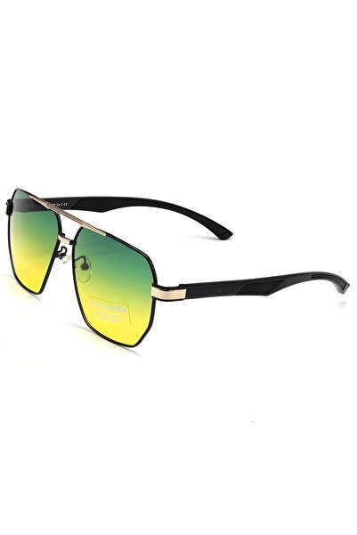 NO BRAND Ochelari de pilot polarizați pentru bărbați, metalici, cu protecție ...