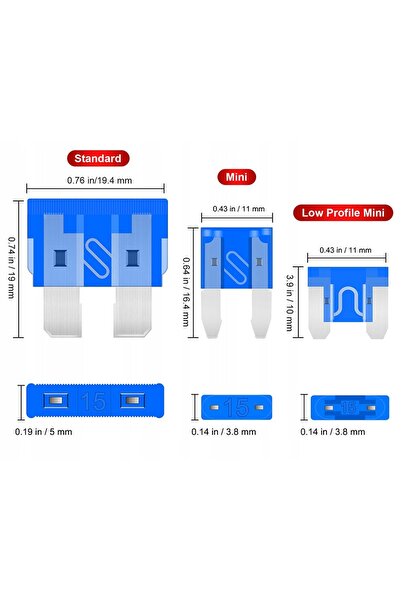 NO BRAND Set de siguranțe MICRO MINI STANDARD 306 bucăți, cu 2x Tester, Kit s...