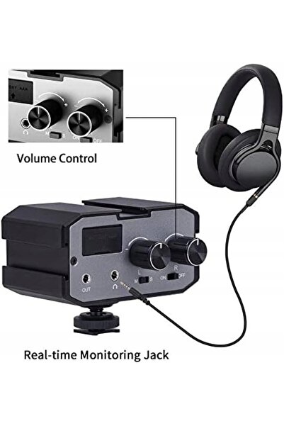 NO BRAND COMICA CVM-AX1 Mixer audio amplificat cu două canale, Adaptor microf...