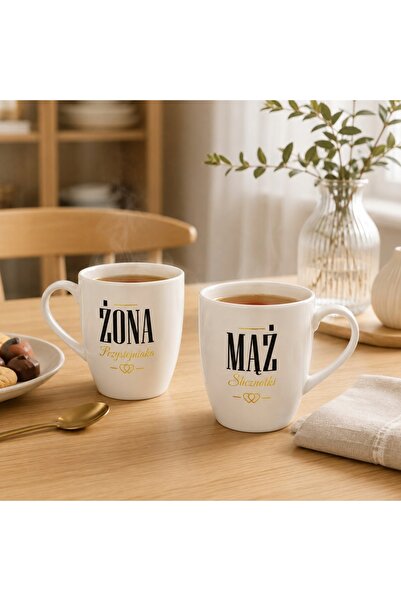 NO BRAND Set de 2 căni ceramice de 300 ml pentru cafea și ceai, set de căni p...