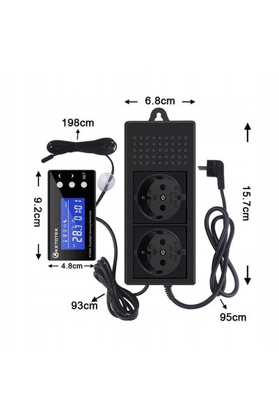 NO BRAND Termostat PID KETOTEK KT5000 pentru Terarii și Reptile 220 V/230 V