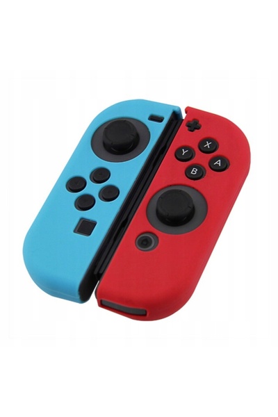 NO BRAND 2x Huse din silicon moi pentru Joy-Con Switch / SWITCH OLED Roșu-Alb...