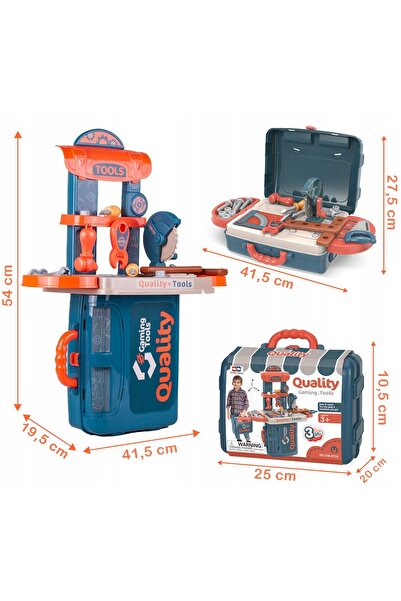 Stator ATELIER PENTRU COPII ACCESORII VALIZĂ KIT MOBIL 3 ÎN 1 SCULE FERĂȘOR