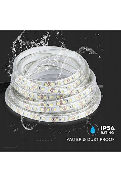 NO BRAND Bandă LED ermetică de 5m, IP65, 3000K, 7.2W/M, 45W