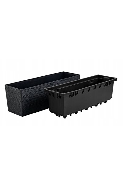 Prosperplast Jardinieră de balcon Furu Case DFC400 antracit 39.5 cm
